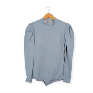 WET Swimwear Charlie One Piece Swimsuit L Slate Blue Long Sleeve Surf Swim NWT